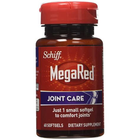 mega red joint care|MegaRed Joint Care Softgels, 60 Count (2 Pack) .